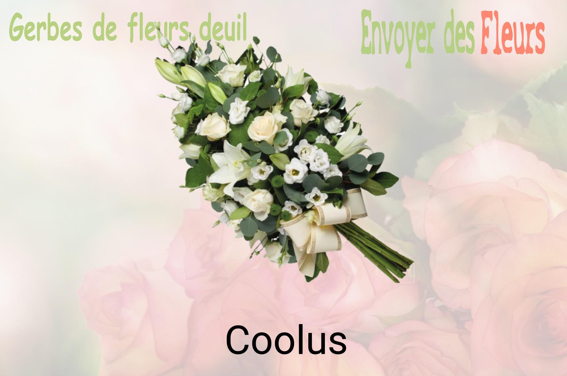 Gerbe de fleurs de deuil livrée à Coolus